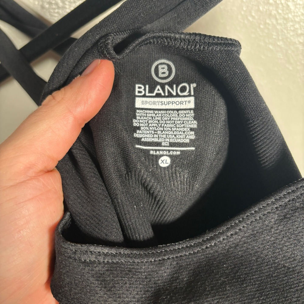 Blanqi Maternity Support Crossback Tank Sz XL Black NEW SportSupport Activewear - Picture 6 of 6